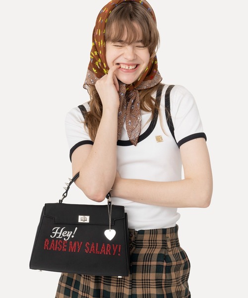 HEY!MrsROSE(ヘイミセスローズ)の「HEY! Mrs ROSE(ヘイ!ミセスローズ)Claim Hand BAG(ハンドバッグ・レディース・ブラック/ブラウン/レッド・FREE)」の2枚目の写真