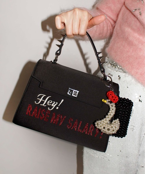 HEY!MrsROSE(ヘイミセスローズ)の「HEY! Mrs ROSE(ヘイ!ミセスローズ)Claim Hand BAG(ハンドバッグ・レディース・ブラック/ブラウン/レッド・FREE)」の5枚目の写真