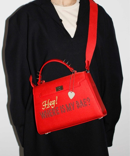 HEY!MrsROSE(ヘイミセスローズ)の「HEY! Mrs ROSE(ヘイ!ミセスローズ)Claim Hand BAG(ハンドバッグ・レディース・ブラック/ブラウン/レッド・FREE)」の14枚目の写真