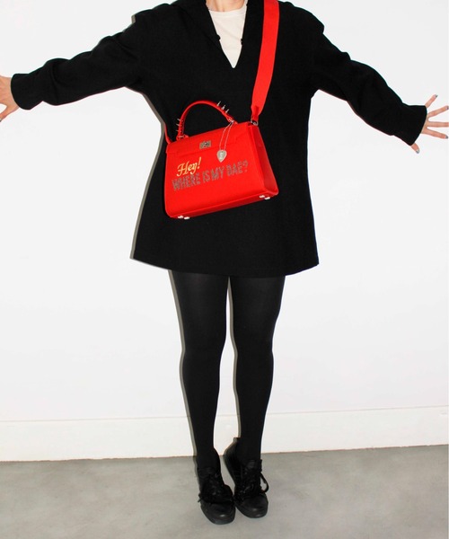 HEY!MrsROSE(ヘイミセスローズ)の「HEY! Mrs ROSE(ヘイ!ミセスローズ)Claim Hand BAG(ハンドバッグ・レディース・ブラック/ブラウン/レッド・FREE)」の18枚目の写真