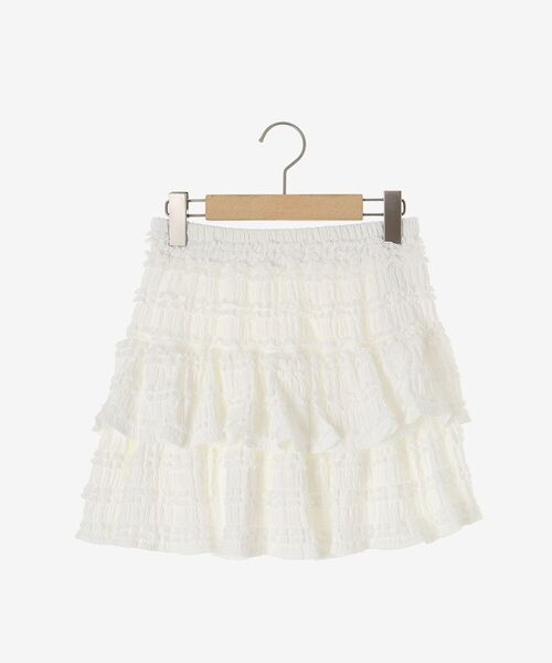 MAJESTIC LEGON（マジェスティックレゴン）の「カットレースフリルミニスカパン（スカート・レディース・オフホワイト/アイボリー/ブラック・MEDIUM）」の18枚目の写真