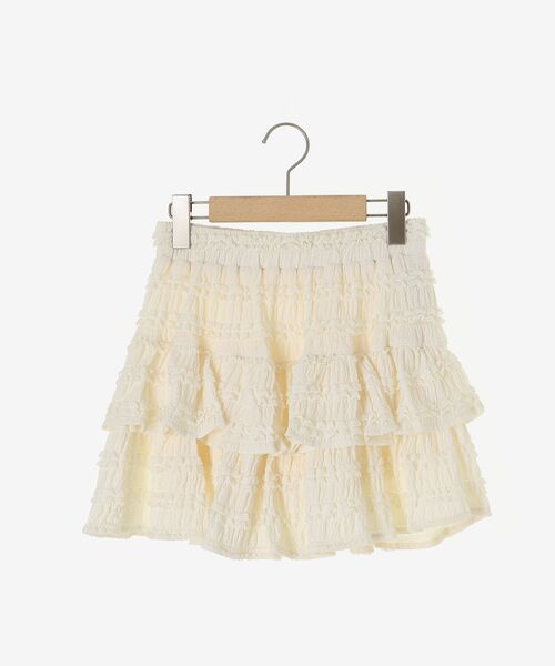 MAJESTIC LEGON（マジェスティックレゴン）の「カットレースフリルミニスカパン（スカート・レディース・オフホワイト/アイボリー/ブラック・MEDIUM）」の19枚目の写真