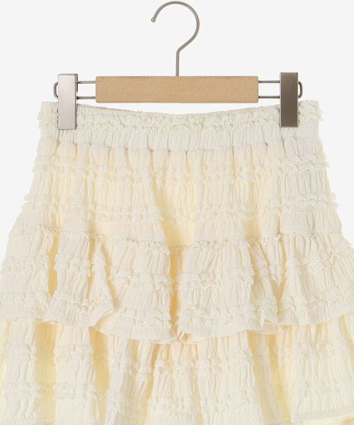 MAJESTIC LEGON（マジェスティックレゴン）の「カットレースフリルミニスカパン（スカート・レディース・オフホワイト/アイボリー/ブラック・MEDIUM）」の22枚目の写真