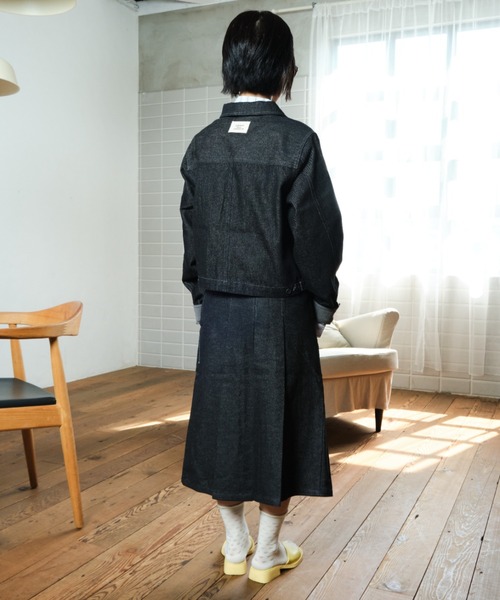common gull products.(コモンガルプロダクツ)の「遠回りで帰るデニムジャケット(デニムジャケット・レディース・インディゴブルー/ブラック系・LARGE/MEDIUM/SMALL)」の10枚目の写真