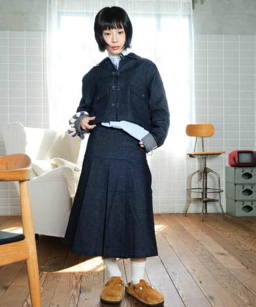 common gull products.(コモンガルプロダクツ)の「遠回りで帰るデニムジャケット(デニムジャケット・レディース・インディゴブルー/ブラック系・LARGE/MEDIUM/SMALL)」の13枚目の写真