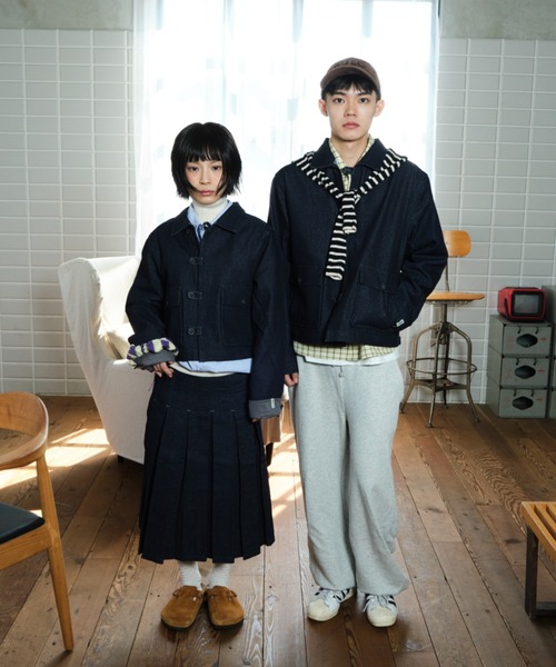 common gull products.(コモンガルプロダクツ)の「遠回りで帰るデニムジャケット(デニムジャケット・レディース・インディゴブルー/ブラック系・LARGE/MEDIUM/SMALL)」の15枚目の写真