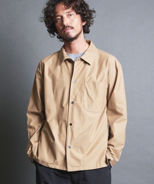 Magine（マージン）の「CTN COMPACT KNIT COMFORT SHIRTS JKT:コットン コンパクトニット コンフォート シャツジャケット（シャツ/ブラウス・メンズ・ブラック/ベージュ/ネイビー/グレー・44/46/48）」の3枚目の写真