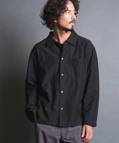 Magine（マージン）の「CTN COMPACT KNIT COMFORT SHIRTS JKT:コットン コンパクトニット コンフォート シャツジャケット（シャツ/ブラウス・メンズ・ブラック/ベージュ/ネイビー/グレー・44/46/48）」の2枚目の写真