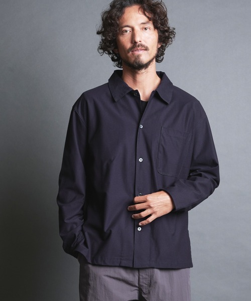 Magine（マージン）の「CTN COMPACT KNIT COMFORT SHIRTS JKT:コットン コンパクトニット コンフォート シャツジャケット（シャツ/ブラウス・メンズ・ブラック/ベージュ/ネイビー/グレー・44/46/48）」の15枚目の写真