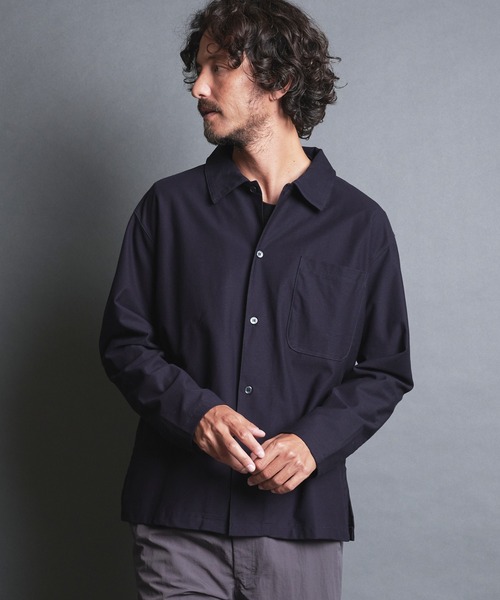 Magine（マージン）の「CTN COMPACT KNIT COMFORT SHIRTS JKT:コットン コンパクトニット コンフォート シャツジャケット（シャツ/ブラウス・メンズ・ブラック/ベージュ/ネイビー/グレー・44/46/48）」の18枚目の写真