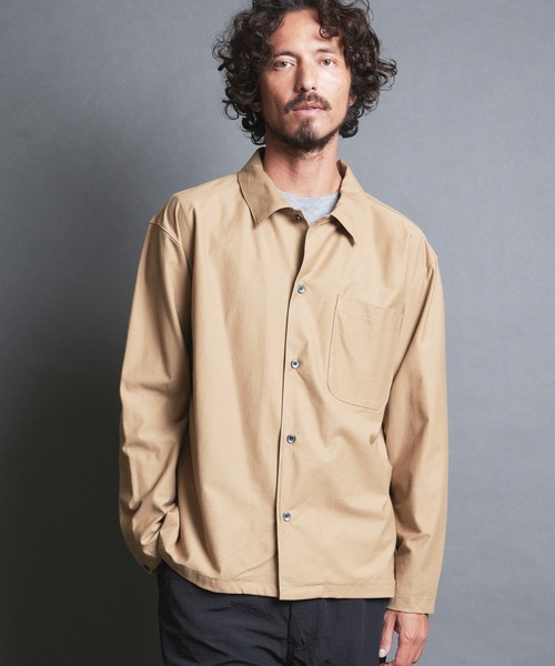 Magine（マージン）の「CTN COMPACT KNIT COMFORT SHIRTS JKT:コットン コンパクトニット コンフォート シャツジャケット（シャツ/ブラウス・メンズ・ブラック/ベージュ/ネイビー/グレー・44/46/48）」の12枚目の写真