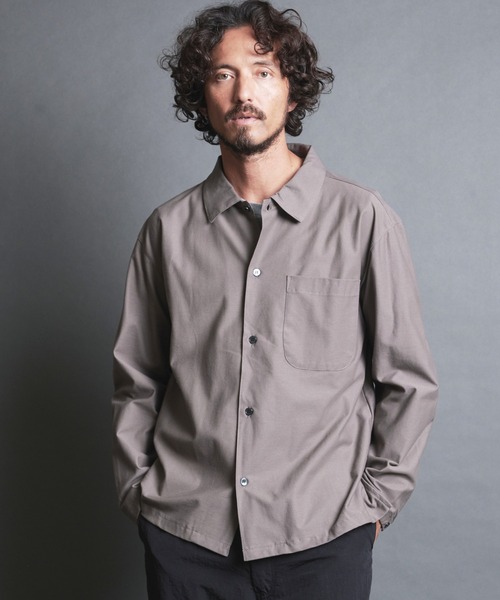 Magine（マージン）の「CTN COMPACT KNIT COMFORT SHIRTS JKT:コットン コンパクトニット コンフォート シャツジャケット（シャツ/ブラウス・メンズ・ブラック/ベージュ/ネイビー/グレー・44/46/48）」の9枚目の写真