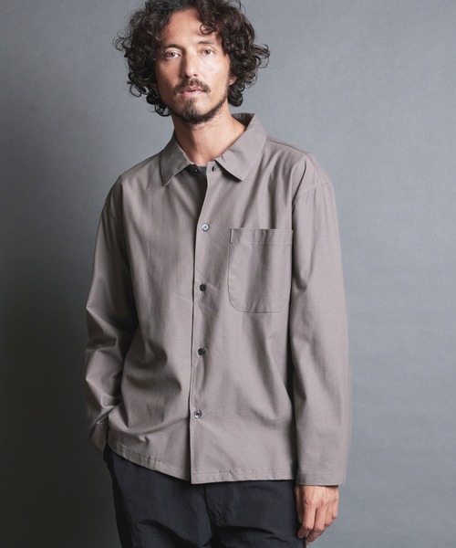 Magine（マージン）の「CTN COMPACT KNIT COMFORT SHIRTS JKT:コットン コンパクトニット コンフォート シャツジャケット（シャツ/ブラウス・メンズ・ブラック/ベージュ/ネイビー/グレー・44/46/48）」の10枚目の写真