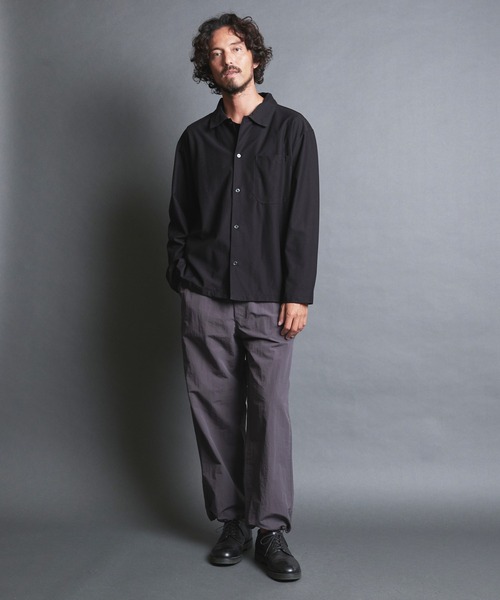 Magine（マージン）の「CTN COMPACT KNIT COMFORT SHIRTS JKT:コットン コンパクトニット コンフォート シャツジャケット（シャツ/ブラウス・メンズ・ブラック/ベージュ/ネイビー/グレー・44/46/48）」の19枚目の写真