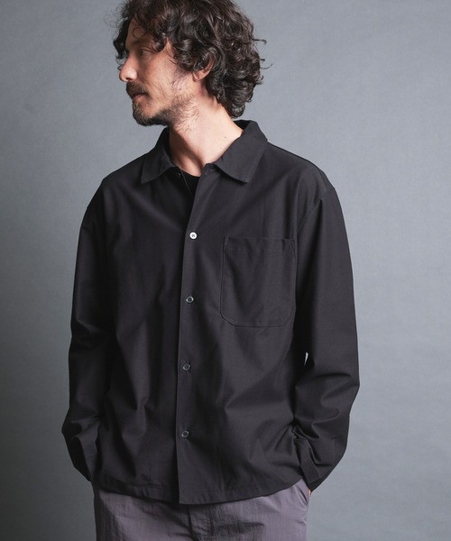 Magine（マージン）の「CTN COMPACT KNIT COMFORT SHIRTS JKT:コットン コンパクトニット コンフォート シャツジャケット（シャツ/ブラウス・メンズ・ブラック/ベージュ/ネイビー/グレー・44/46/48）」の6枚目の写真