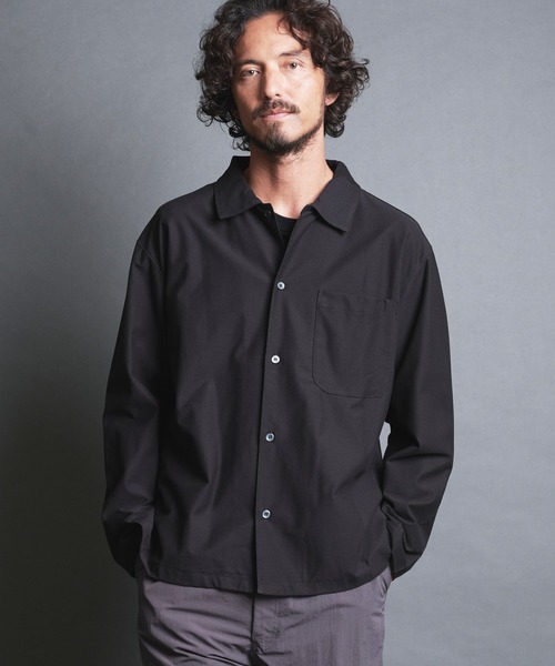 Magine（マージン）の「CTN COMPACT KNIT COMFORT SHIRTS JKT:コットン コンパクトニット コンフォート シャツジャケット（シャツ/ブラウス・メンズ・ブラック/ベージュ/ネイビー/グレー・44/46/48）」の7枚目の写真