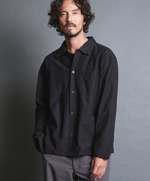 Magine（マージン）の「CTN COMPACT KNIT COMFORT SHIRTS JKT:コットン コンパクトニット コンフォート シャツジャケット（シャツ/ブラウス・メンズ・ブラック/ベージュ/ネイビー/グレー・44/46/48）」の8枚目の写真