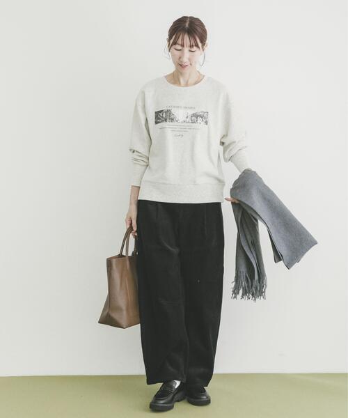 ITEMS URBANRESEARCH（アイテムズ アーバンリサーチ）の「コーデュロイバレルパンツ（その他パンツ・レディース・ブラック/レッド系その他/ベージュ・FREE）」の7枚目の写真