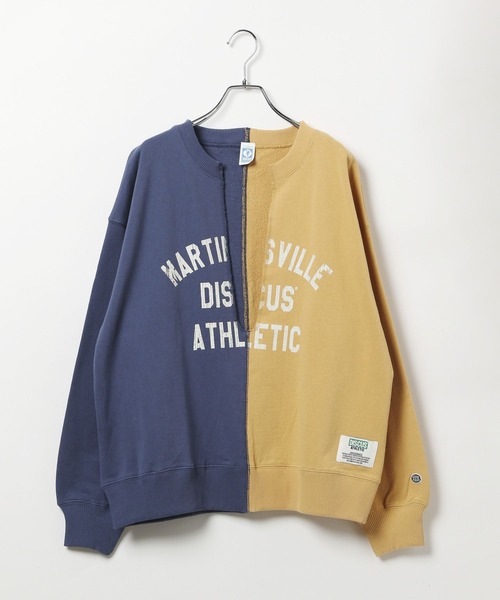 LEPSIM(レプシィム)の「【DISCUS/ディスカス】スキッパープルオーバー 579100(スウェット・レディース・グレー/ブラック/イエロー× ブルー・FREE)」の3枚目の写真