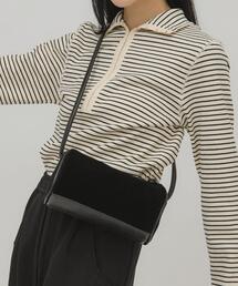 KBF | ステッチデザインベロアミニBAG(ショルダーバッグ)