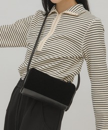 KBF | ステッチデザインベロアミニBAG(ショルダーバッグ)