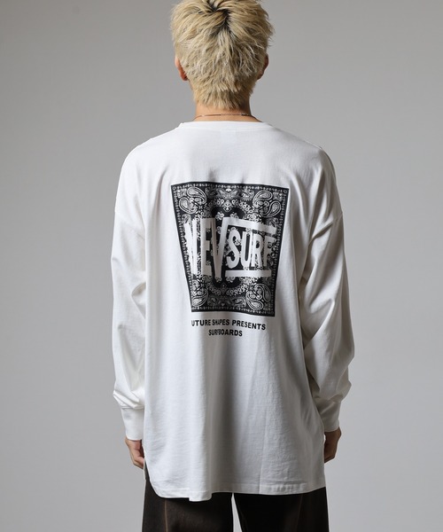 FUNALIVE（ファンアライブ）の「NEVSURF バックプリント ビッグ長袖Tシャツ unisex（Tシャツ/カットソー・メンズ・ブラック系1/ベージュ/チャコール/ネイビー/ブラック/ホワイト系1/オフホワイト/杢グレー・M/L/XL）」の14枚目の写真