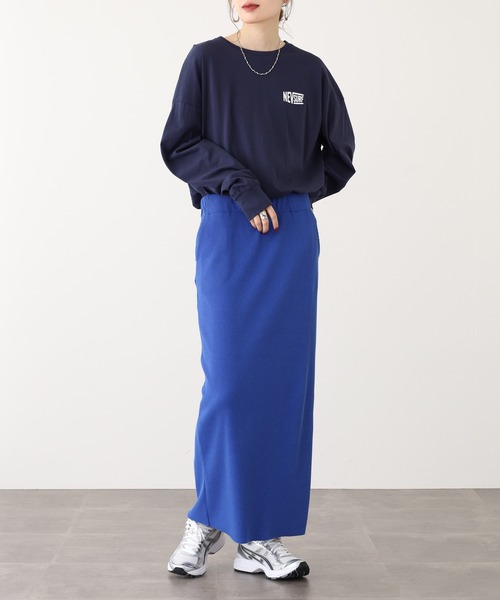 FUNALIVE（ファンアライブ）の「NEVSURF バックプリント ビッグ長袖Tシャツ unisex（Tシャツ/カットソー・メンズ・ブラック系1/ベージュ/チャコール/ネイビー/ブラック/ホワイト系1/オフホワイト/杢グレー・M/L/XL）」の10枚目の写真