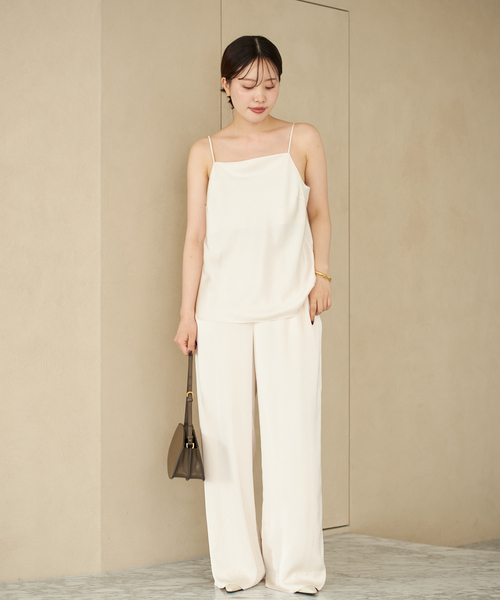 plage（プラージュ）の「《追加》dull satin キャミソール 2（キャミソール・レディース・ブラック/アイボリー・FREE）」の4枚目の写真