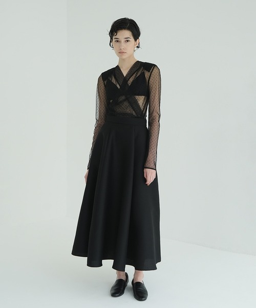 トップス CLANE SHEER DRAPE BODY SUITS SHEER DRAPE BODYSUITS（その他トップス）｜CLANE（クラネ）の