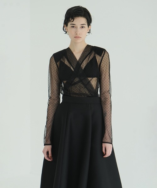 SHEER DRAPE BODYSUITS（その他トップス）｜CLANE（クラネ）の