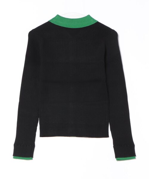 STYLEBLOCK（スタイルブロック）の「バイカラーニット襟付きトップス（ニット/セーター・レディース・グレー/アイボリー/ブラック/ブラウン・M）」の5枚目の写真