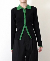 STYLEBLOCK | バイカラーニット襟付きトップス(ニット/セーター)