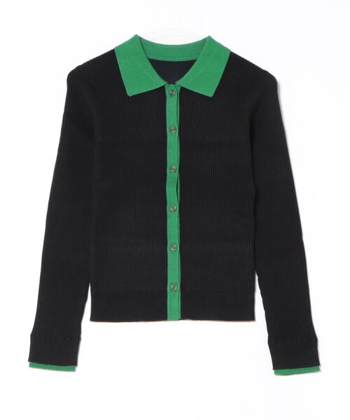 STYLEBLOCK（スタイルブロック）の「バイカラーニット襟付きトップス（ニット/セーター・レディース・グレー/アイボリー/ブラック/ブラウン・M）」の6枚目の写真