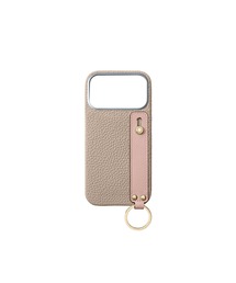 iPhone 17)ハンドル付き バックカバーケース シュリンクレザー