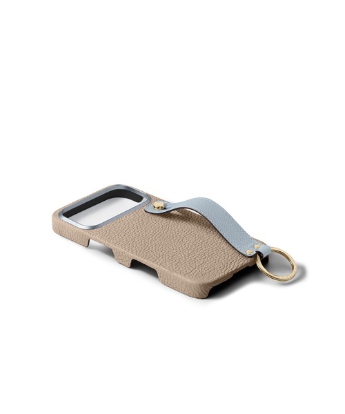 iPhone 17 Pro Max)ハンドル付き バックカバーケース シュリンクレザー