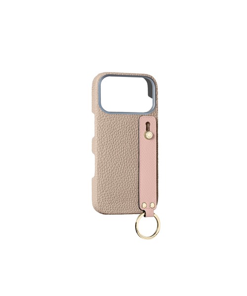 iPhone 17 Pro Max)ハンドル付き バックカバーケース シュリンクレザー