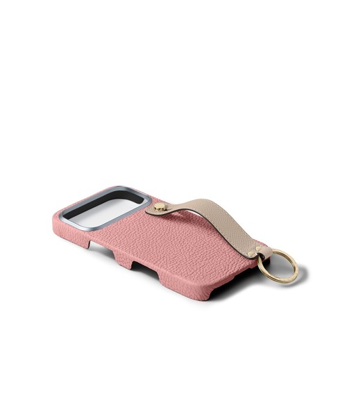 iPhone 17 Pro Max)ハンドル付き バックカバーケース シュリンクレザー