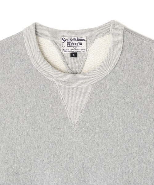 Schott(ショット)の「Schott/ショット/PERFECTO DOUBLE V SWEAT/パーフェクト ダブルV スウェット(スウェット・メンズ・グレー/ブラック・M/L)」の6枚目の写真