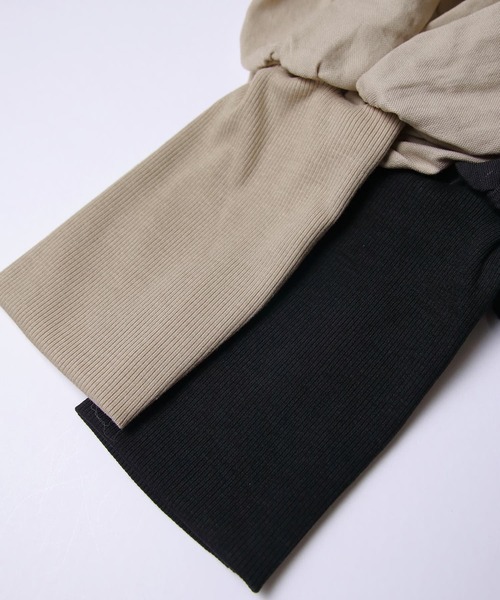 Brown&Street(ブラウンアンドストリート)の「Vネックボリュームスリーブトップス(シャツ/ブラウス・レディース・ベージュ/ブラック・FREE)」の8枚目の写真