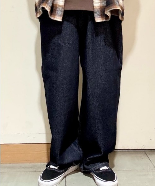 EDWIN（エドウィン）の「【EDWIN】ワイドストレートパンツ (ワイドストレート/ルーズシルエット/90年代バギー/ヘビーウェイト/コットン100%/デニムパンツ/ジーンズ/ヴィンテージ感/経年変化)（デニムパンツ・メンズ・ダークインディゴブルー・S/M/XS/L）」の10枚目の写真