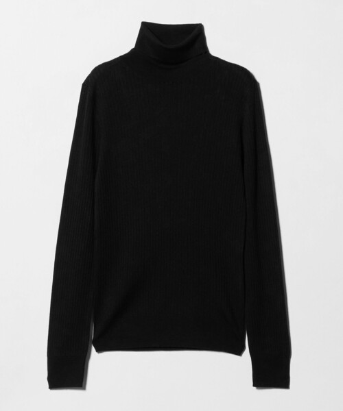 UNITED ARROWS（ユナイテッドアローズ）の「リブ タートルネック ニット（ニット/セーター・レディース・ナチュラル/グレー系/ライトピンク/ブラック/ホワイト/ピンク・FREE）」の9枚目の写真