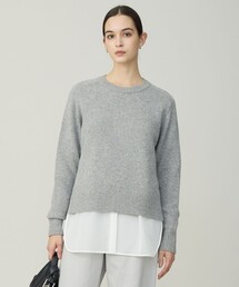 シャインノットカシミヤブレンド プルオーバーニット