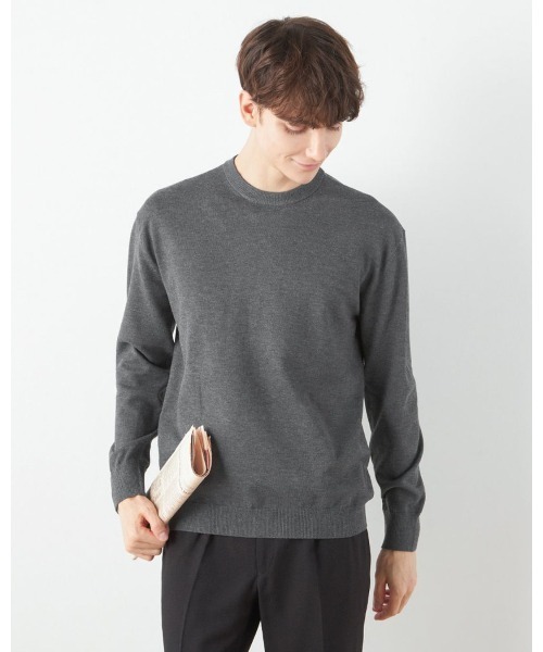 SUIT SELECT（スーツセレクト）の「【おうちで洗える】【RBC】BIZ KNIT クルーネック（ニット/セーター・メンズ・ブラック/グレー/ネイビー・SMALL/MEDIUM/LARGE/X-LARGE）」の3枚目の写真