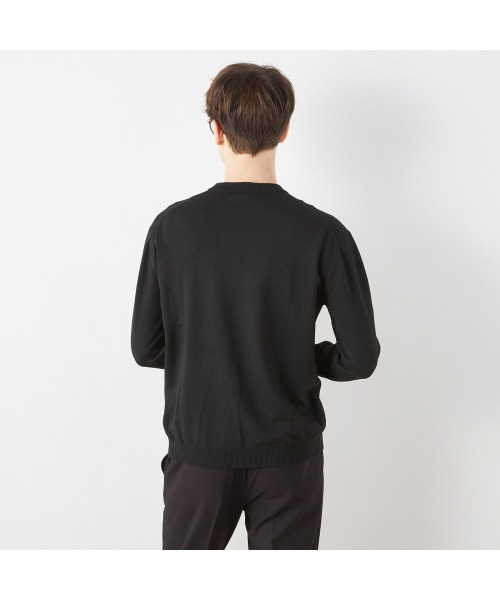 SUIT SELECT（スーツセレクト）の「【おうちで洗える】【RBC】BIZ KNIT クルーネック（ニット/セーター・メンズ・ブラック/グレー/ネイビー・SMALL/MEDIUM/LARGE/X-LARGE）」の5枚目の写真