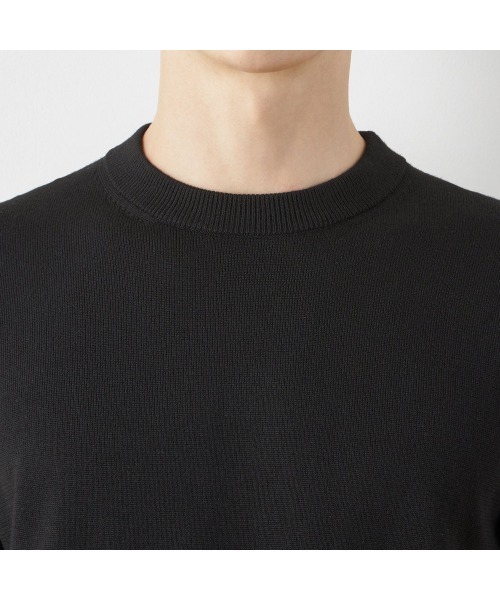 SUIT SELECT（スーツセレクト）の「【おうちで洗える】【RBC】BIZ KNIT クルーネック（ニット/セーター・メンズ・ブラック/グレー/ネイビー・SMALL/MEDIUM/LARGE/X-LARGE）」の7枚目の写真