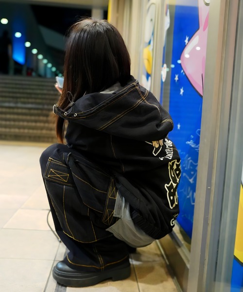GALFY（ガルフィー）の「【別注】GA×GALFY-安定の別注デニムフードジャケット（その他アウター・メンズ・ブラック/インディゴブルー/ブラウン・XL/L）」の13枚目の写真