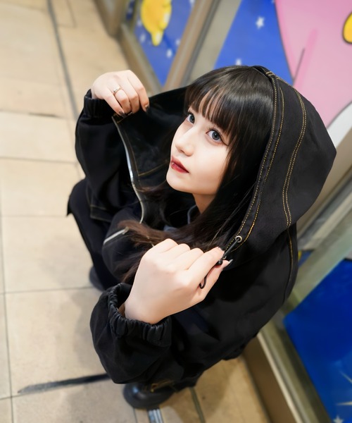 GALFY（ガルフィー）の「【別注】GA×GALFY-安定の別注デニムフードジャケット（その他アウター・メンズ・ブラック/インディゴブルー/ブラウン・XL/L）」の5枚目の写真