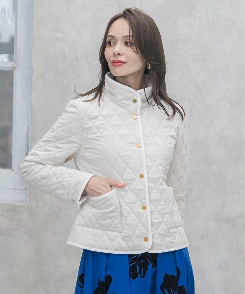 DECEMBERMAY キルティングジャケット ホワイト 楽天市場】2WAYフードキルティングジャケット レディース アウター