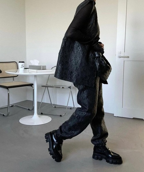 CFT.（シフト）の「スウェルジャガードヘムドローパンツ（その他パンツ・レディース・ブラック・FREE）」の9枚目の写真