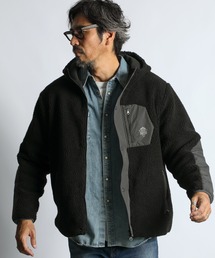 フリースジャケット ジップアップ フード付き」に該当するファッション